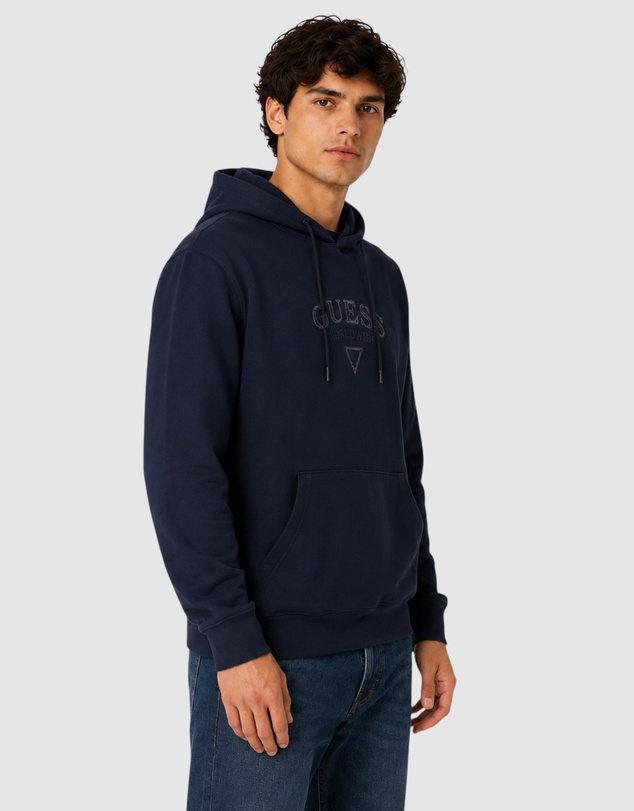 GUESS - Textured Patch Logo Hoodie