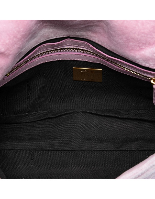 Pre-Loved by Azura Reborn - Pre-Loved Zucca Embossed Velvet Baguette Satchel