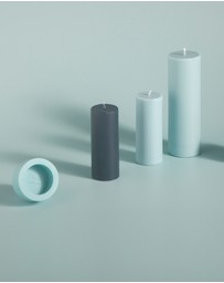 porter green - escc medium pillar candle soy-blend unscented candles