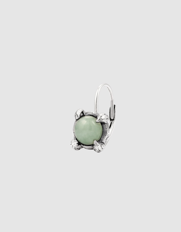 Haze & Glory - ICONIC EXCLUSIVE - Jade Single Lever-Back Earring in Oxidised 925 Silver