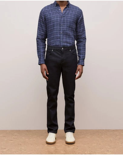 Trenery - Modern Slim Dark Wash Jean in Ink Blue