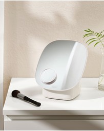 Joseph Joseph - Viva Pedestal Mirror with Cosmetic Organiser (Shell)