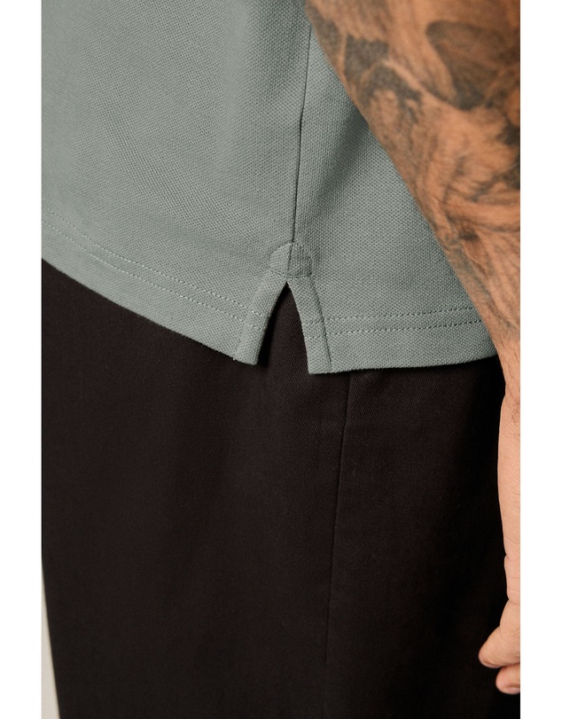 NEXT - Short Sleeve Cuban Collar Pique Polo Shirt