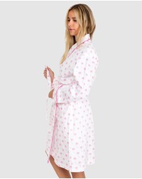 Sant And Abel - Women's Pink Palm Tree Robe