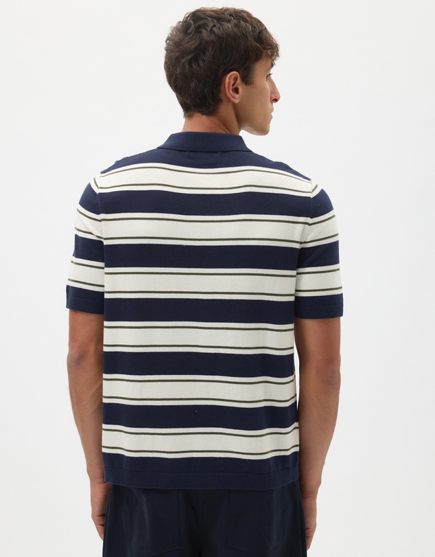 AERE - Cotton Stripe Knit Polo