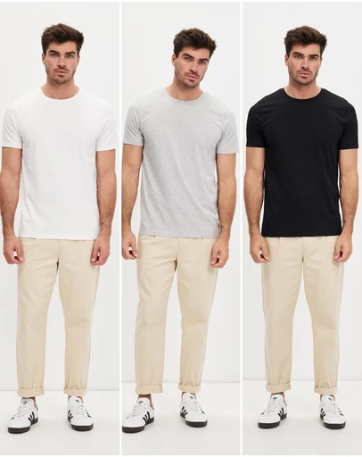 Staple Superior - Organic Basic Slim Fit Tee 3-Pack