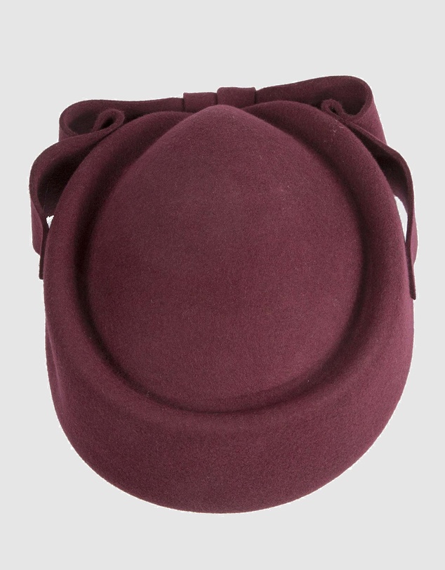 Max Alexander - Felt Wine Pillbox Hat