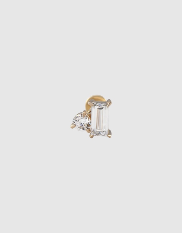 Von Treskow - Lyra Flat Back Lab Diamond Stud