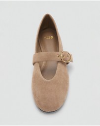 M.N.G - Suede Leather Ballet Flats