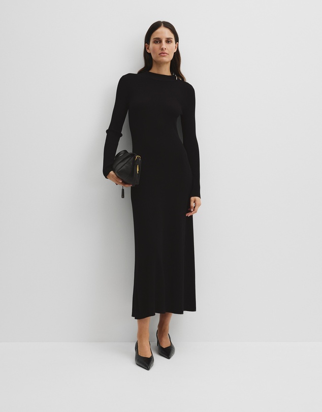 Country Road - Rib Zip Neck Knit Dress