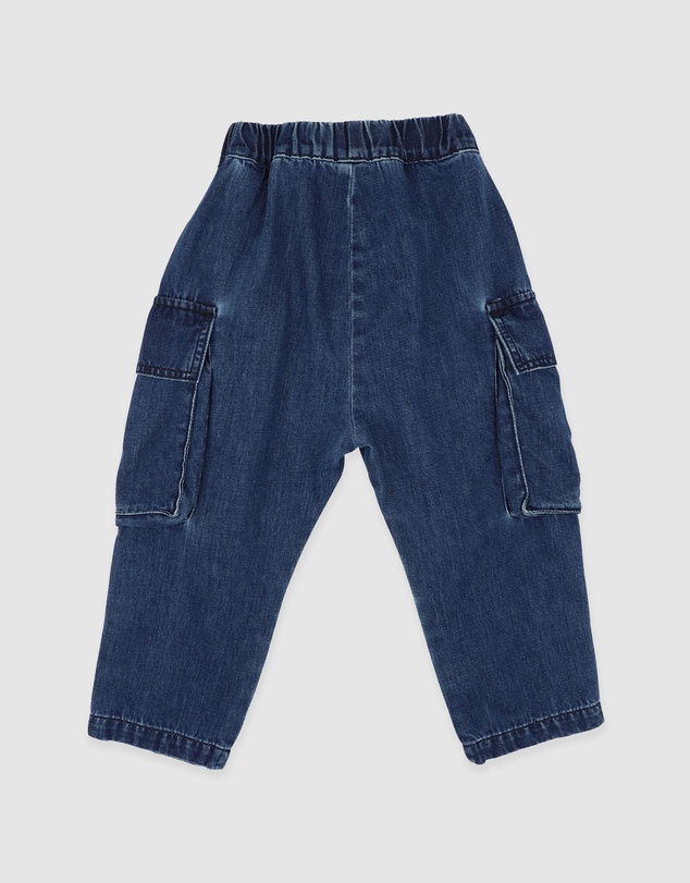 Fox & Finch - Indigo Cargo Pull On Jeans 3-7 Yrs