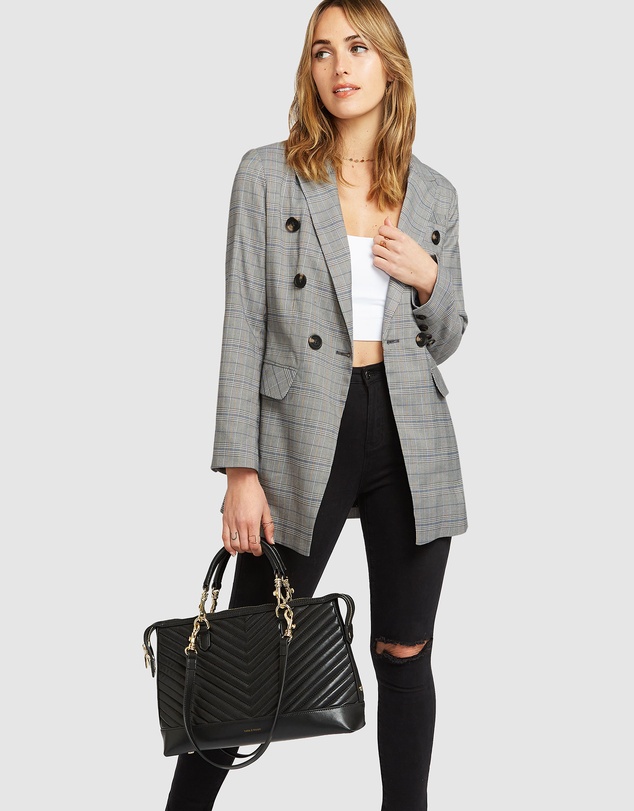 Belle & Bloom - Too Cool For Work Plaid Blazer