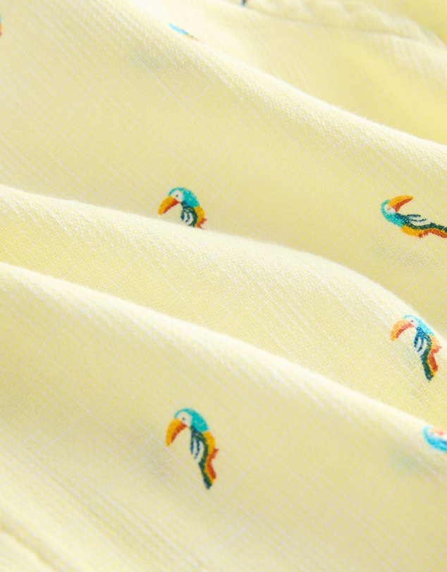 NEXT - Linen Blend Printed Short Sleeve Shirt