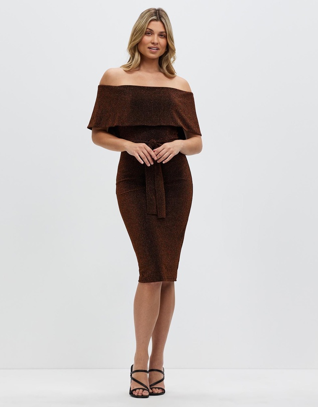 Romance by Honey and Beau - Gemma Off The Shoulder Dress