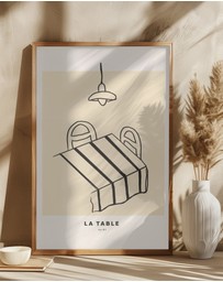 Olive et Oriel - LA Table No2 by Treechild Art Print