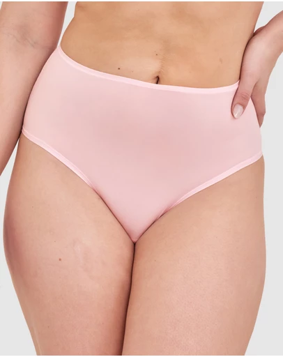 Bras N Things - NKD High Waist Brazilian Knicker-Pink