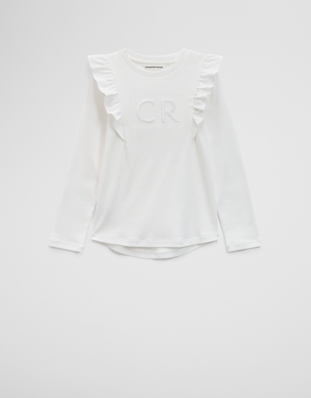 Country Road - Long Sleeve Logo Frill T-shirt