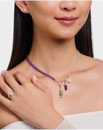 THOMAS SABO - Hexagon Charm with Imitation Amethyst and Fine Symbols