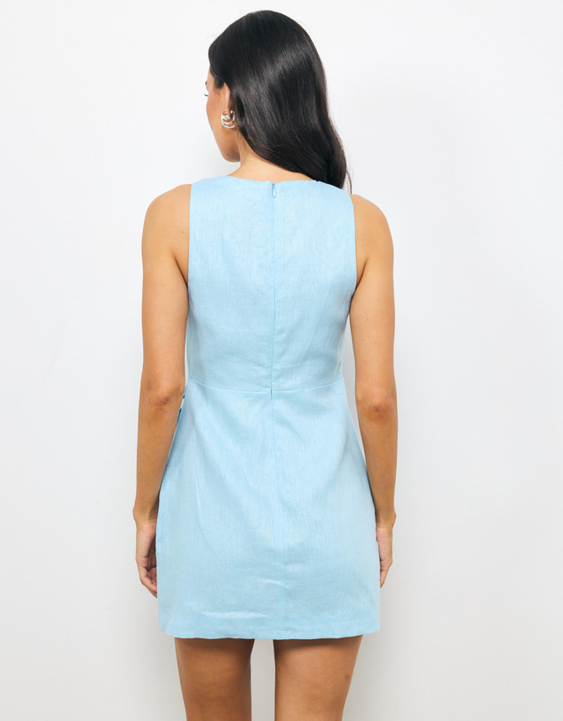 AERE - Jaya Wrap Linen Mini Dress