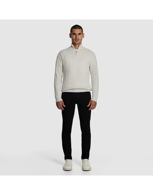 yd. - Eddie 1/4 Zip Cable Knit Jumper