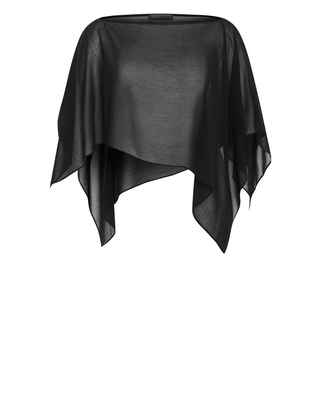 City Chic - Plus size Sheer Chiffon Poncho - black