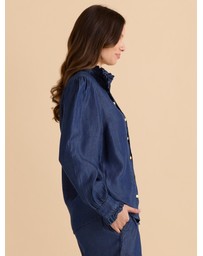 Betty Basics - Lucille Lyocell Pleated Shirt