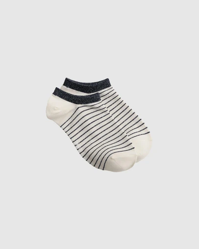 Trenery - Metallic Stripe Low Cut Sock