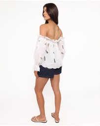 Petal & Pup - Warner Off Shoulder Top - White