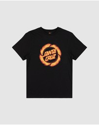 Santa Cruz - Flame Ringed Dot Front Tee - Teens