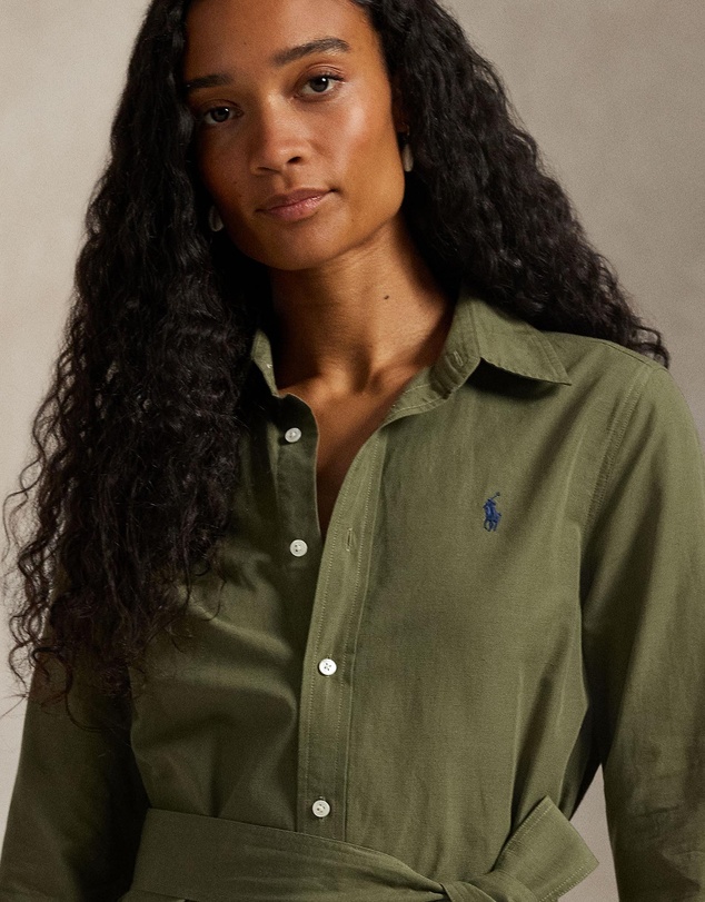 Polo Ralph Lauren - Cotton-Linen Belted Shirt Dress