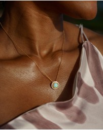 Georgini - Georgini Opal Glow Marrinawi White Created Opal Gold Pendant