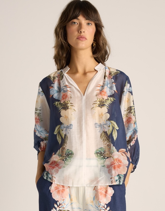 Fate + Becker - Solara Split Neck Blouse