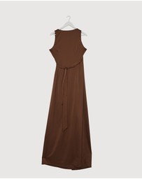 Revibe - Repaired CHANCERY Lani Sleeveless Wrap Maxi Dress - AU 10