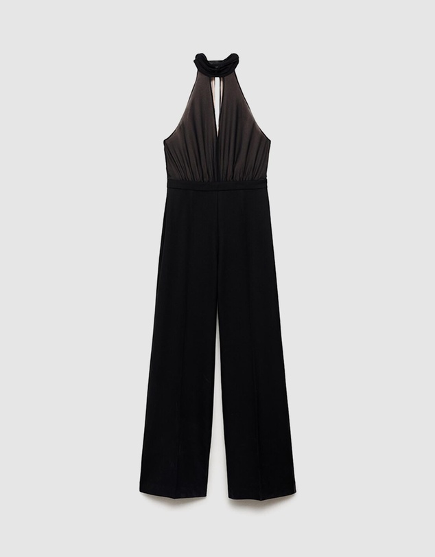 M.N.G - Halter-Neck Jumpsuit With Scarf
