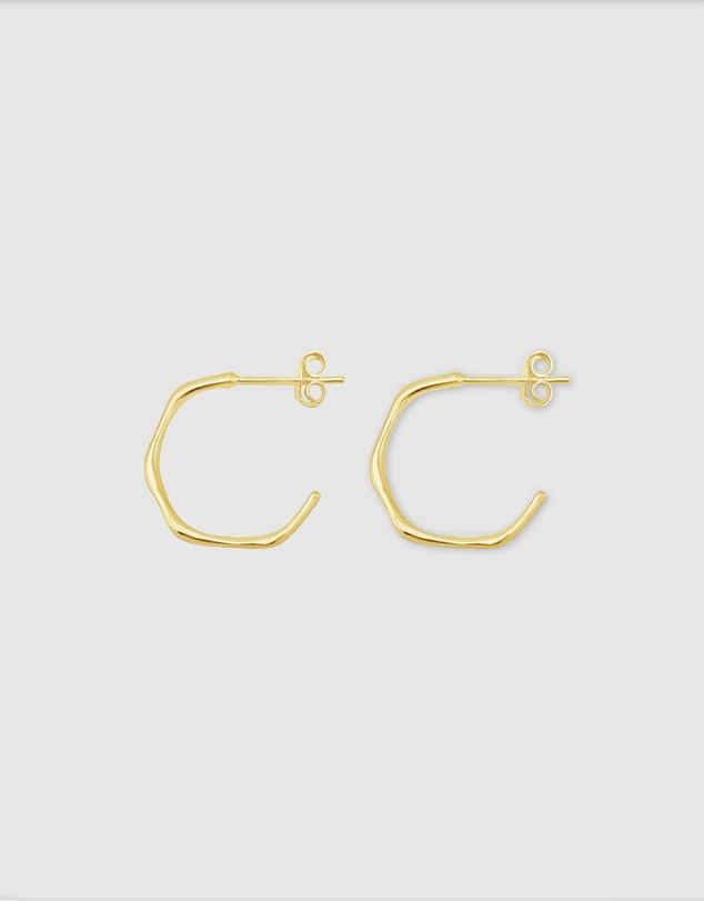 Ichu - Faceted Mini Hoops Gold