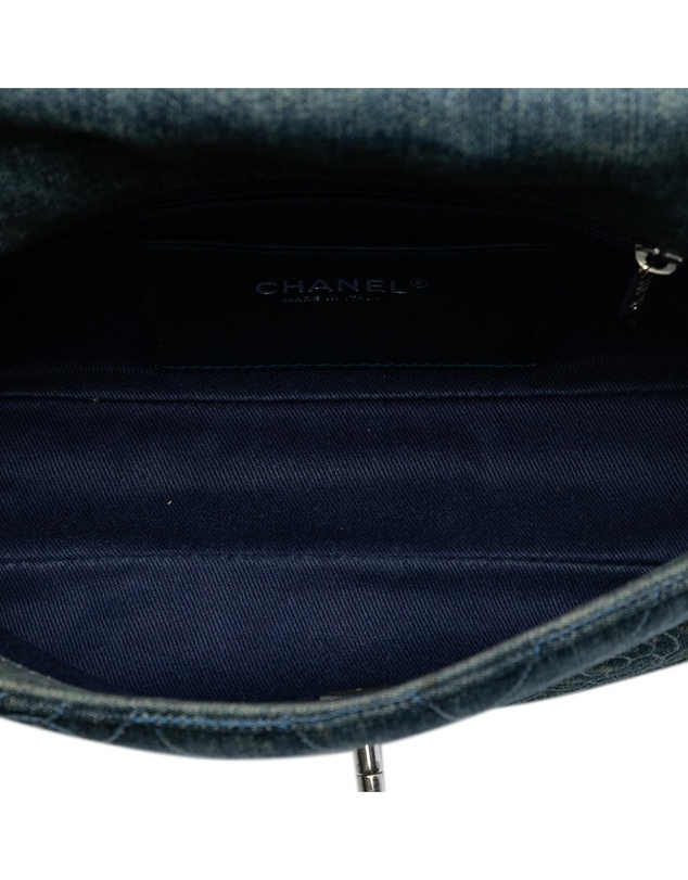 Pre-Loved by Azura Reborn - Pre-Loved Medium Embroidered Denim Camellia Flap