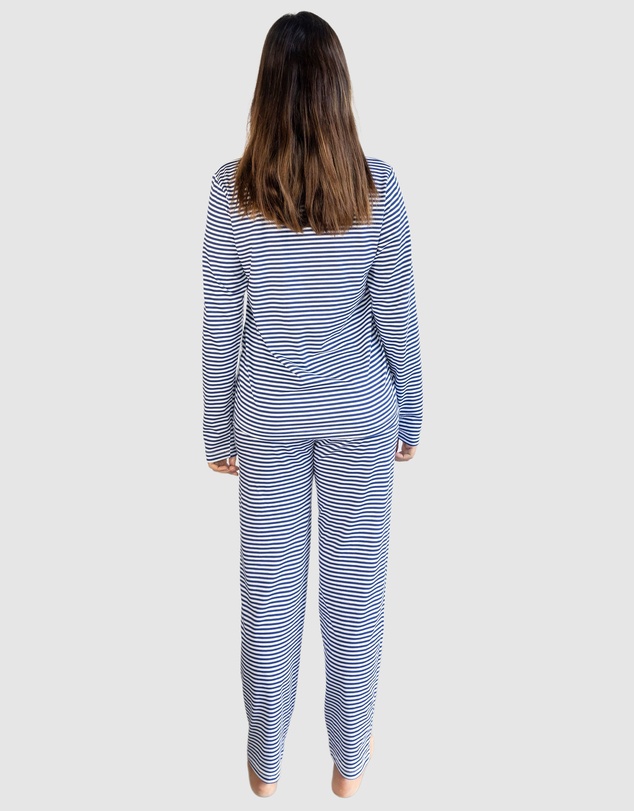 Sant And Abel - Women's Marina Jersey Knit Stripe Long PJ Set