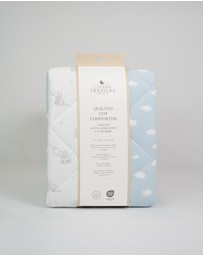 Living Textiles - Reversible Quilted Cot Comforter - Elephant Playtime