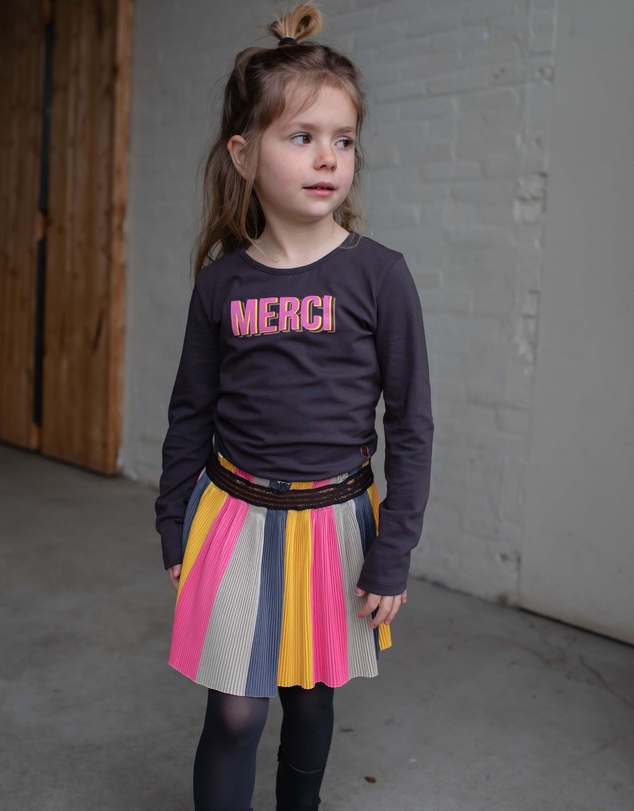 Quapi - Karen Long Sleeve Pleated Dress - Kids-Teens