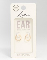 Lovisa - Gold Plated Surgical Steel Sleeper Earrings 10MM