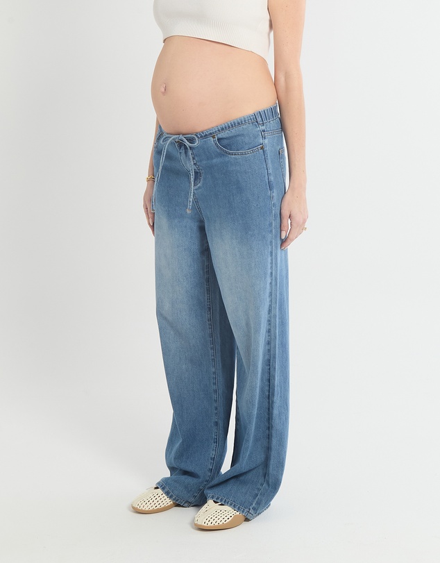 Soon Maternity - Draped Drawstring Jeans