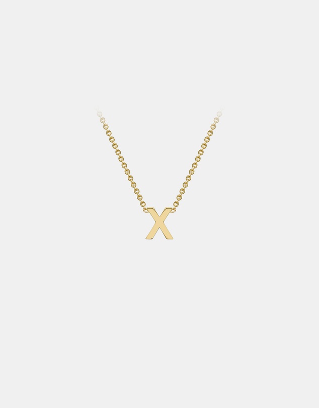 Zoe Olivia - 9K Gold Initial X Necklace