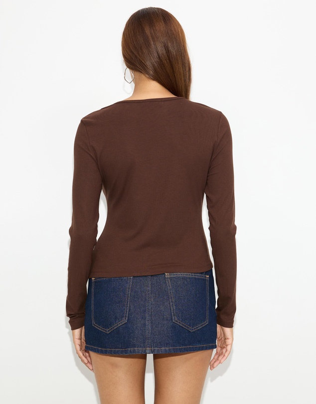Dazie - Autumn Tie-Shoulder Top