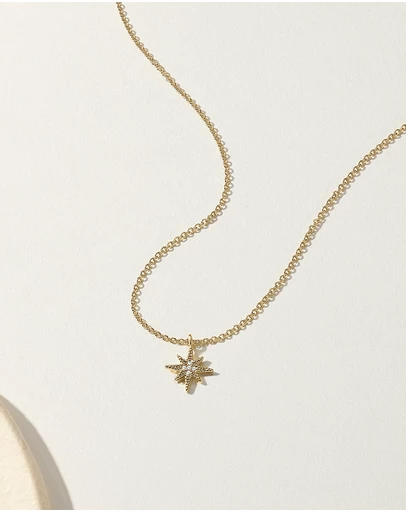 Mestige - Starlight Shimmer Necklace - 18K Gold Plated