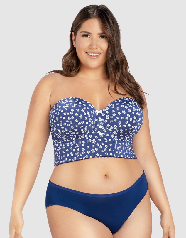 Parfait - Dolly Strapless Longline Denim Bustier Bra