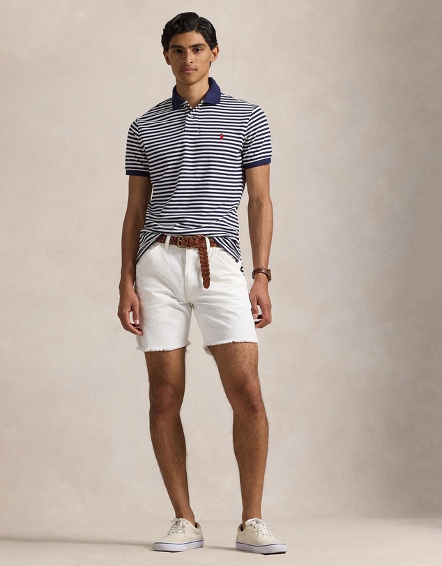 Polo Ralph Lauren - Custom Slim Fit Striped Mesh Polo Shirt