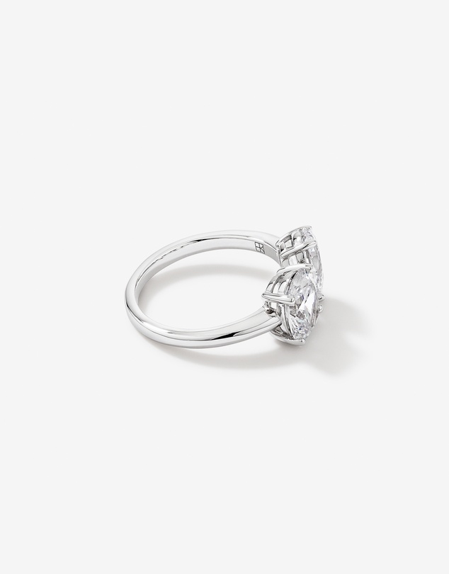 Michael Hill - Pear and Oval Shape Cubic Zirconia Toi Et Moi Ring in Sterling Silver