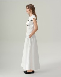 IDA+S - Lena Striped Button Up Top