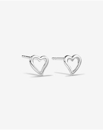 Michael Hill - Open Heart Stud Earrings in Sterling Silver