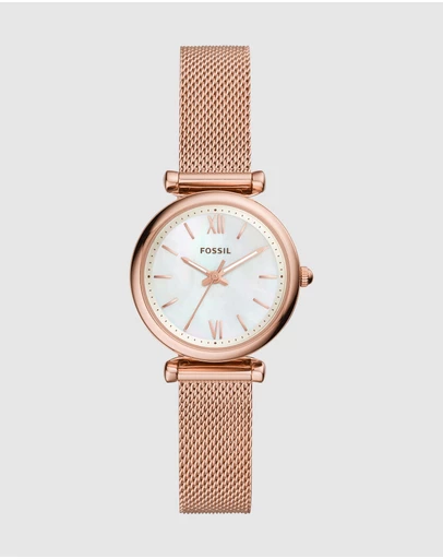 Fossil - Carlie Rose Gold Tone Analogue Watch